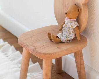 Wooden teddy bear 2025 chair