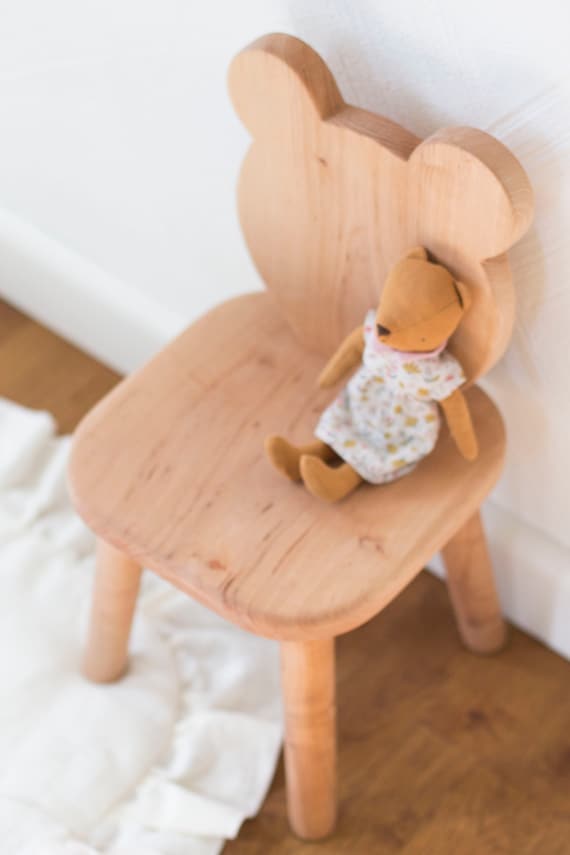 Chaise Pour Enfant Bear en Bois - Naturel