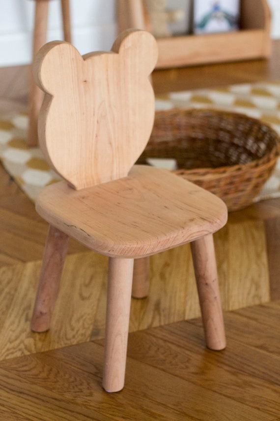 Chaise Pour Enfant Bear en Bois - Naturel