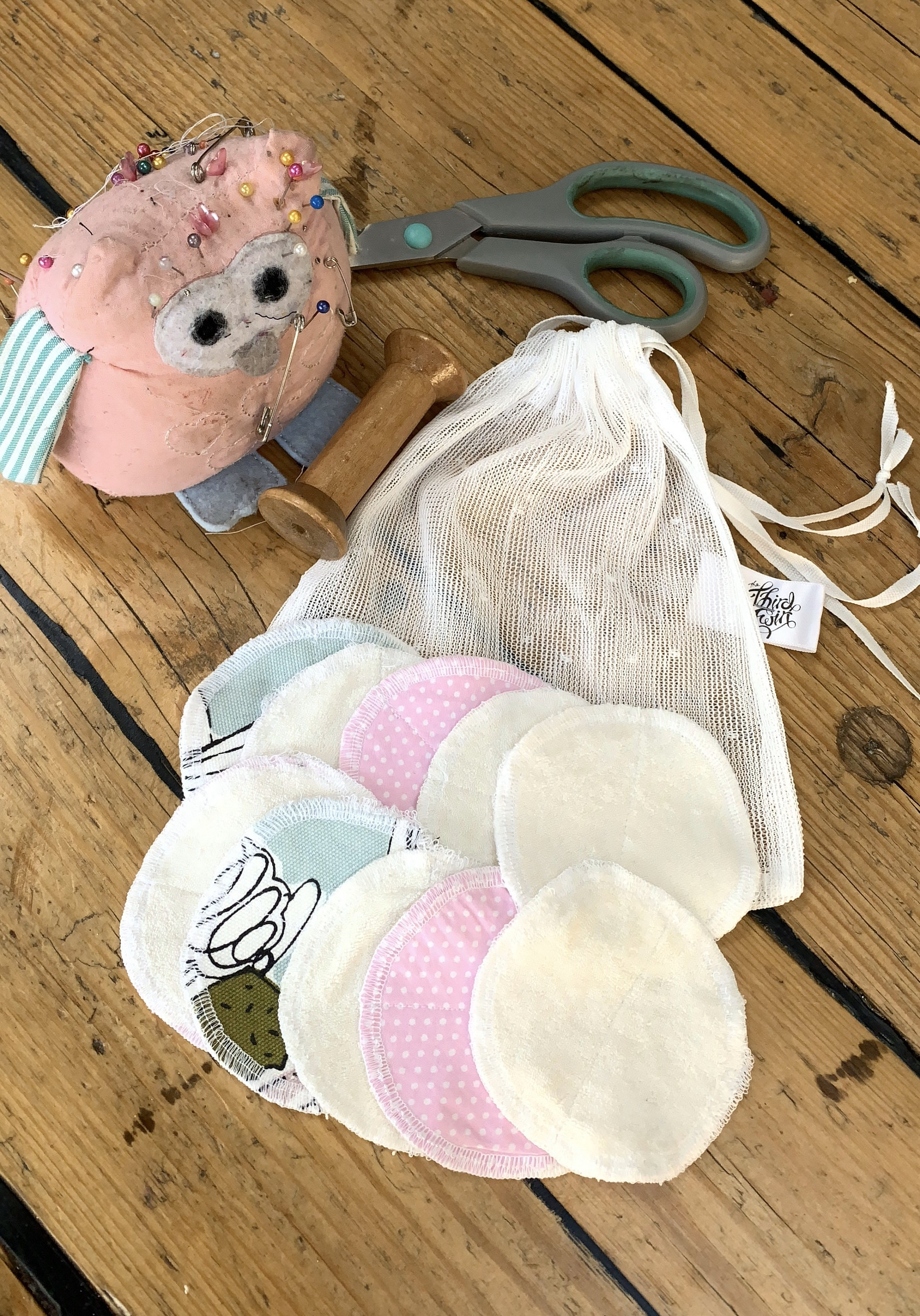 Bamboo face pads reusable handmade wash bag Etsy