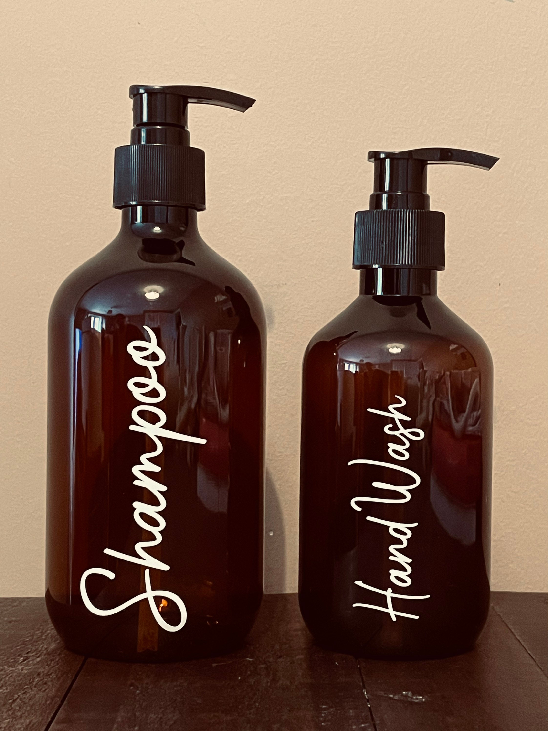 Amber Bathroom Refillable Dispenser Pump Bottles 250ml/500ml Etsy