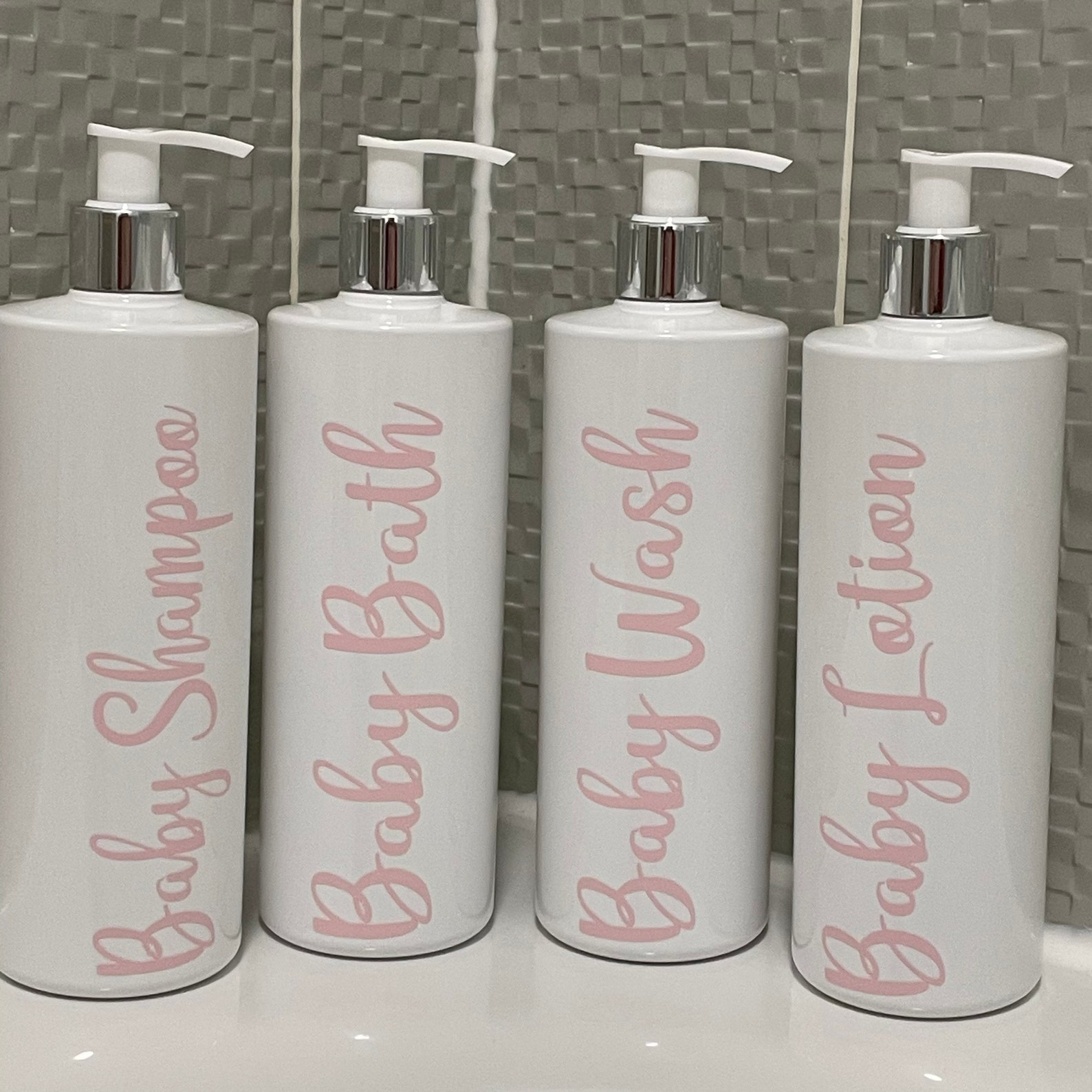 White Bathroom / Baby Refillable Dispenser Pump Bottles 500ml Etsy UK