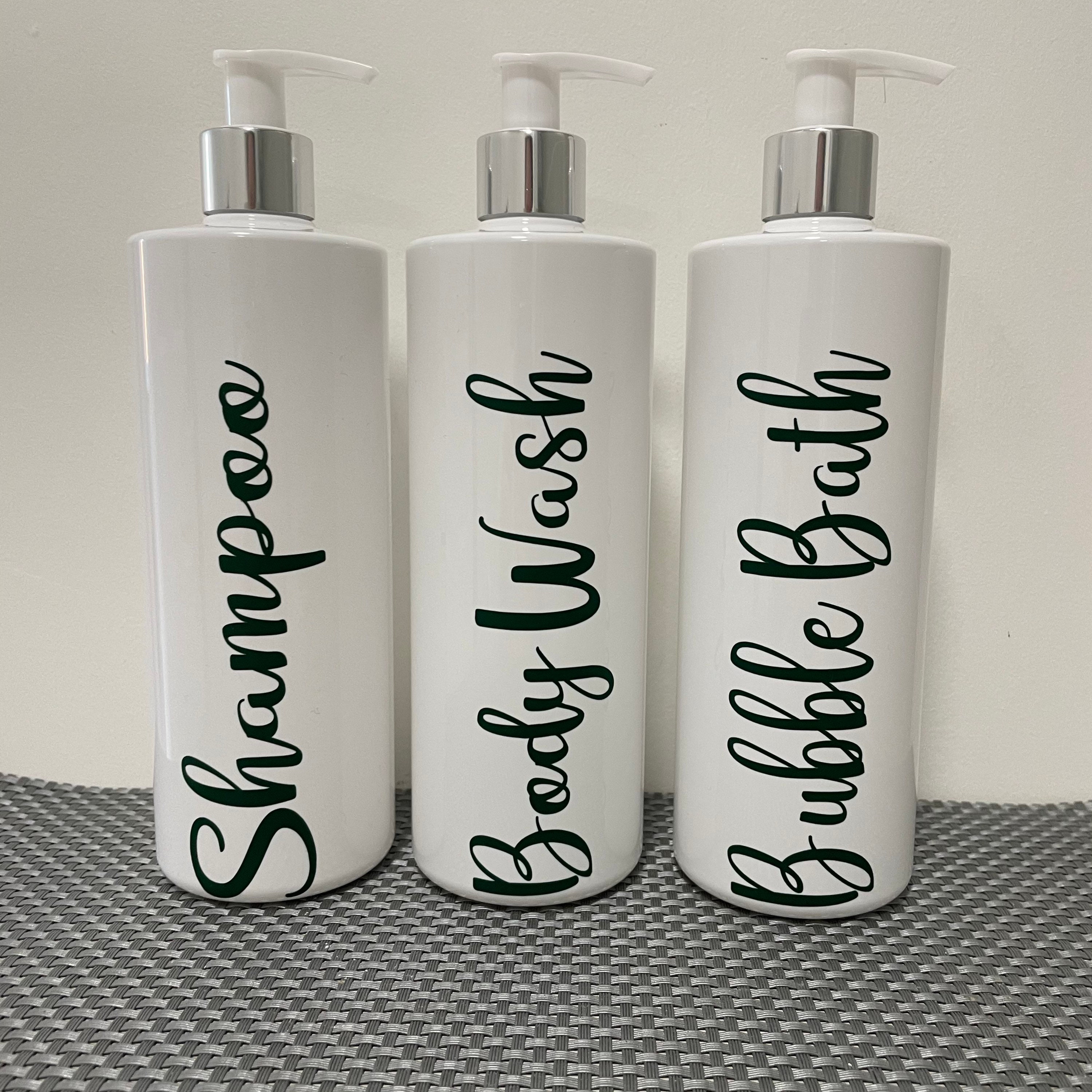 White Bathroom / Baby Refillable Dispenser Pump Bottles 500ml Etsy