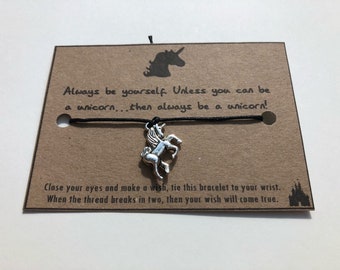 Unicorn Style Wish / Friendship Bracelet.