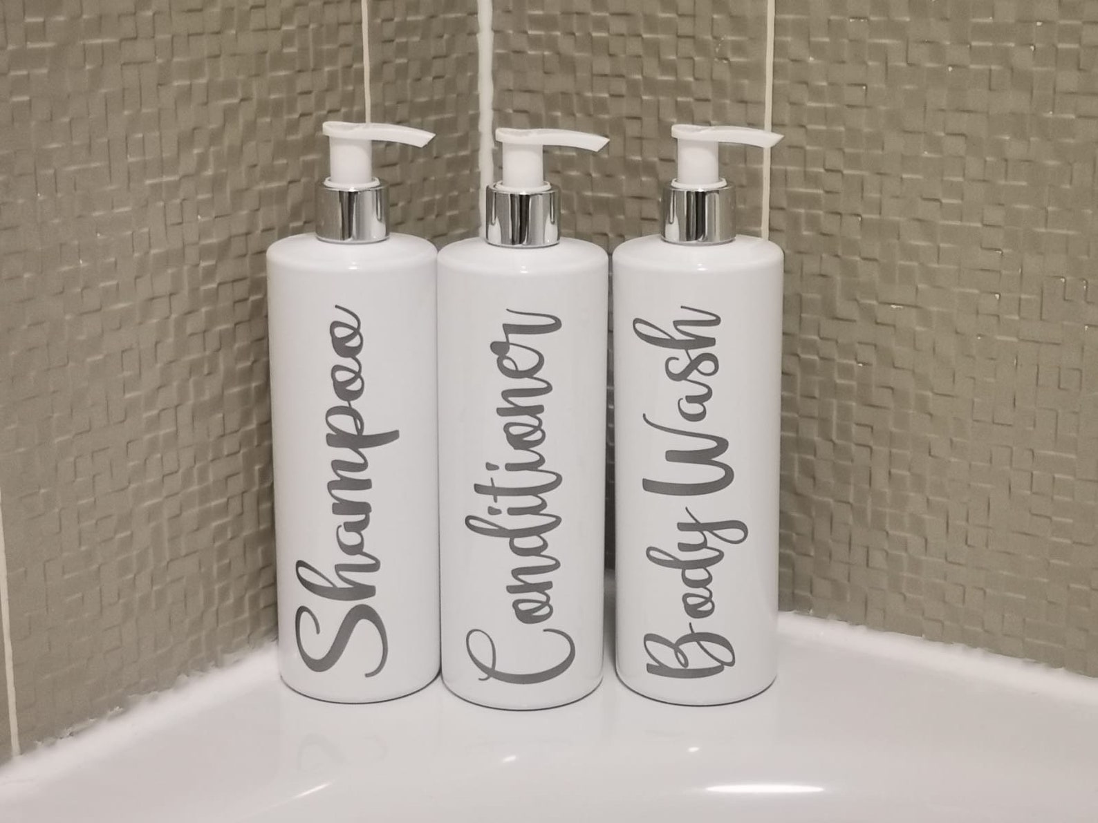 White Bathroom / Baby Refillable Dispenser Pump Bottles 500ml Etsy UK