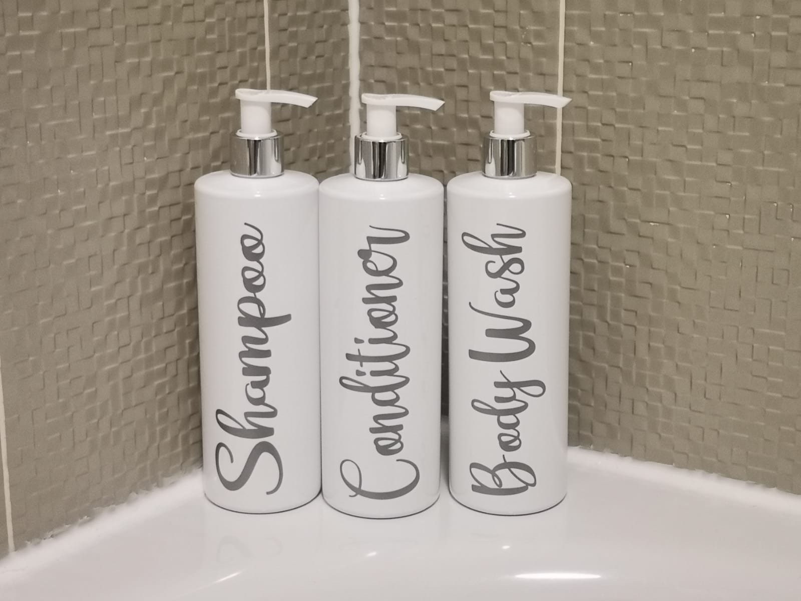 White Bathroom / Baby Refillable Dispenser Pump Bottles 500ml Etsy UK