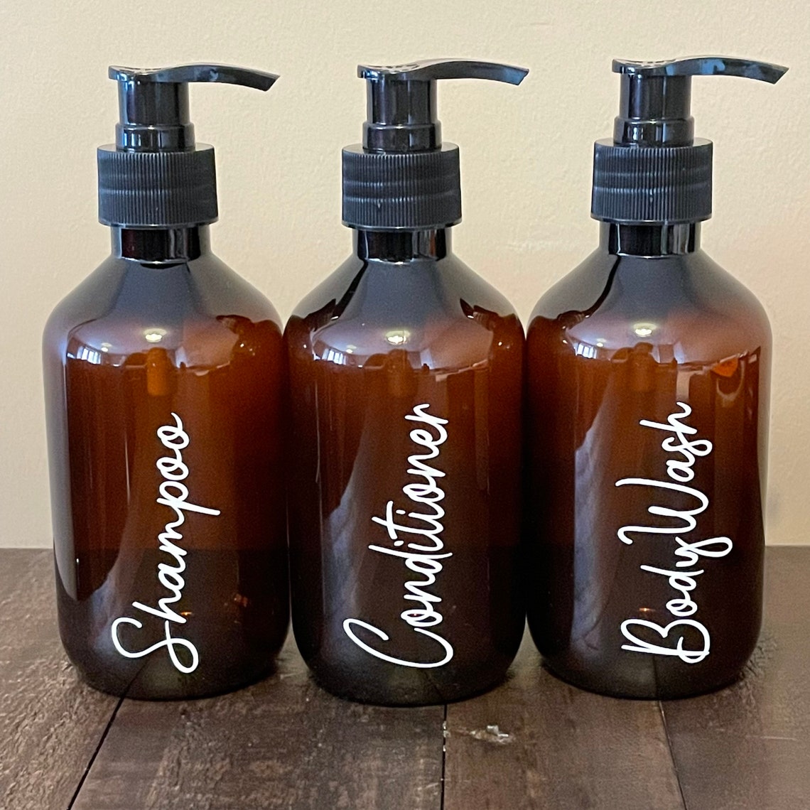 Amber Bathroom Refillable Dispenser Pump Bottles 250ml/500ml Etsy