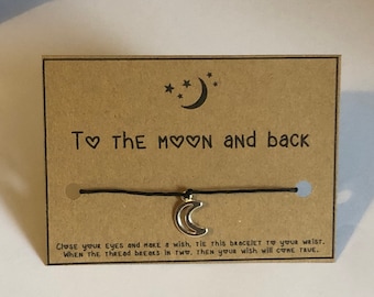 Love you to the Moon and back - Wish / Friendship Bracelet. Isolation / Lockdown /