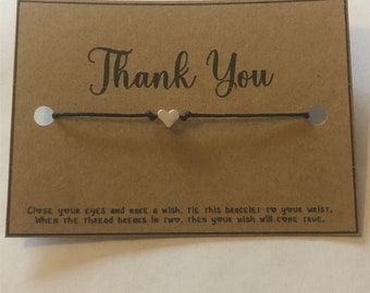 Thank You - Wish / Friendship Bracelet.