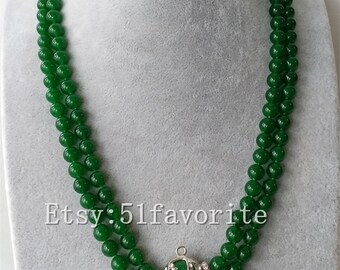 wunderschöne grüne Partei Schmuck Jade Hochzeit /"Glück/" 18KGP Ohrringe