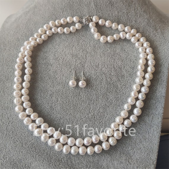 Collana Di Perle Coltivate D'acqua Dolce Barocche Bianche AAAA Da - Foto 7