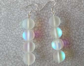 Moonstone earrings- beautiful 10mm white moonstone fashion earrings