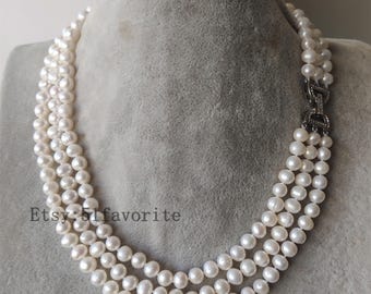 Collana di Perle Fabio Ferro Acqua di Mare Grigie 8 mm FF1190
