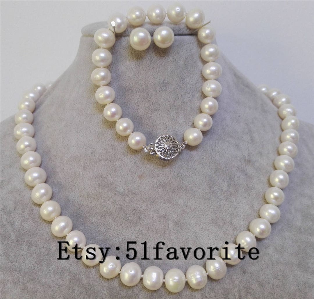 ELEISPL JEWELRY 7.5－8.5mm White Pearls Necklace Or Sets – Eleispl wholesale  pearl store