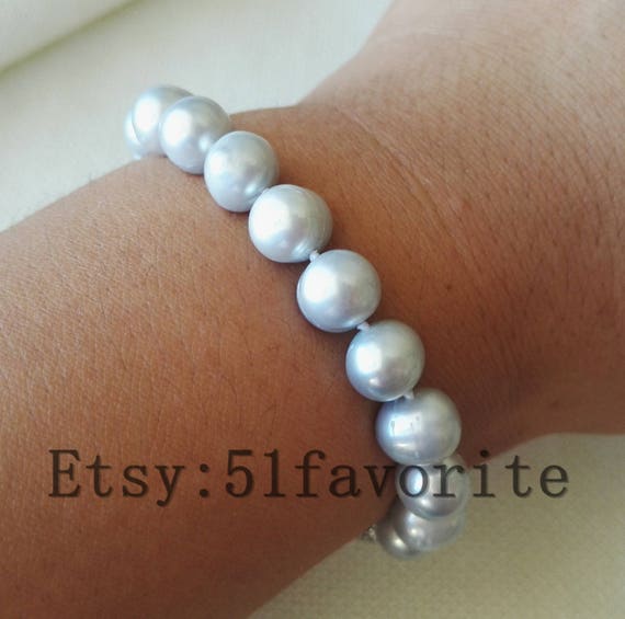 BLUE OCEAN PEARLS Tin Cup Pearl Bracelet for Women .925 Sterling Silve –  WJjewelry