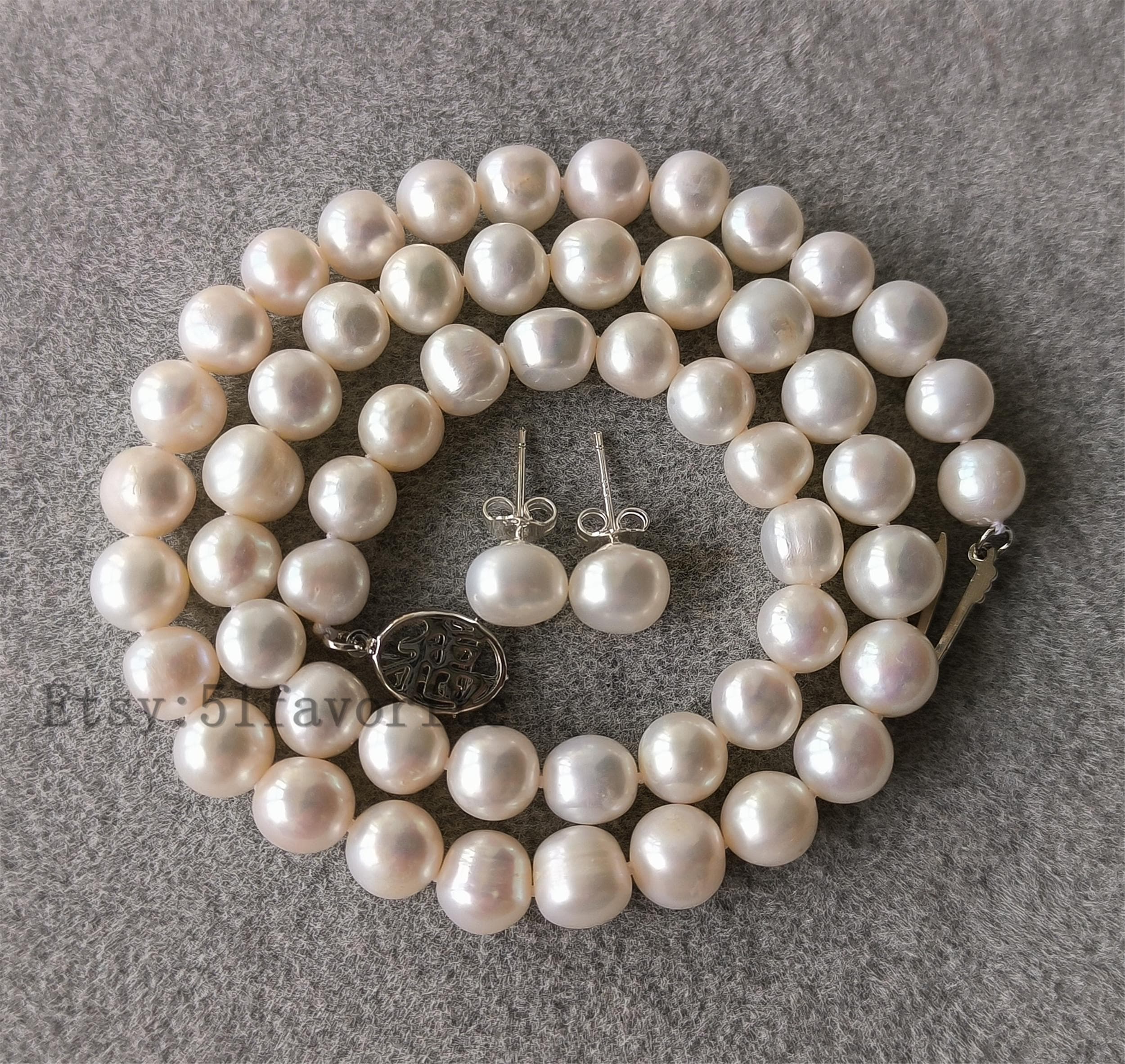 Collana Di Perle D'acqua Dolce Bianche Coltivate 6-7 Mm - Foto 7