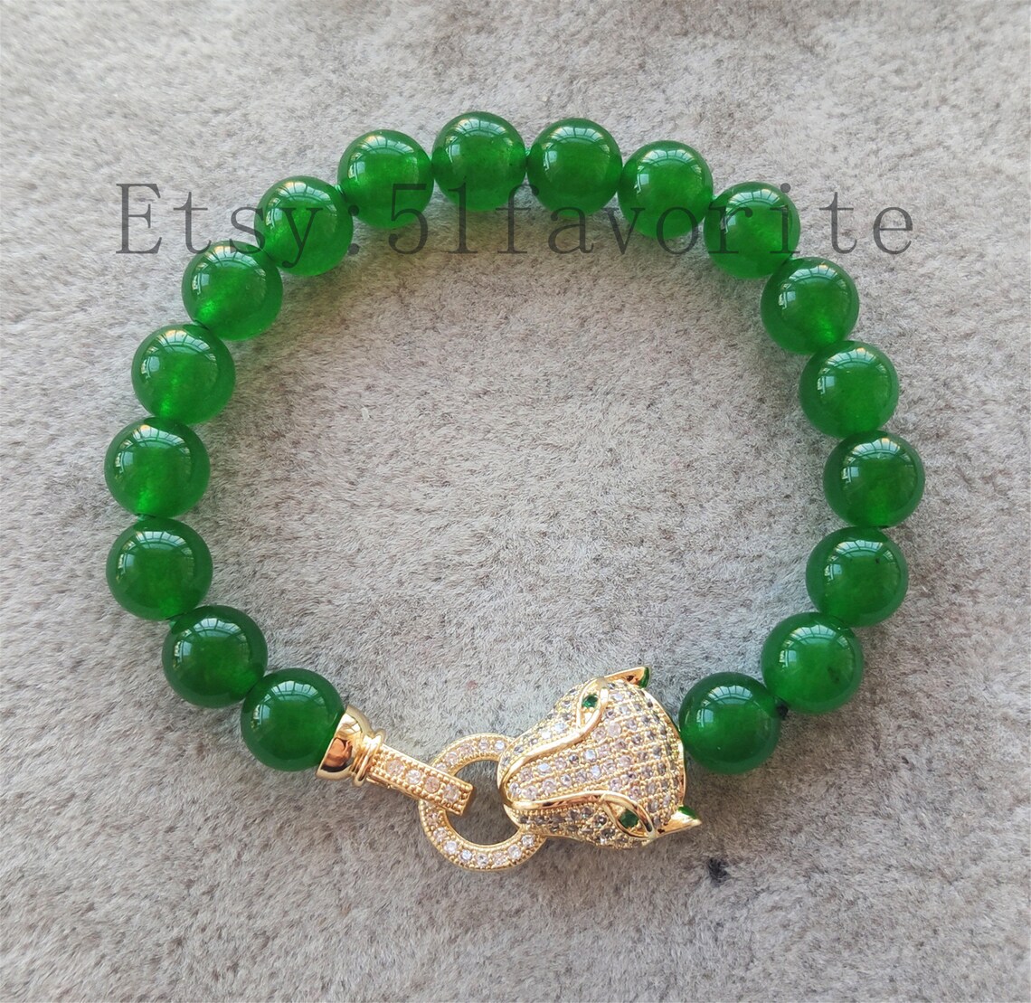 Pulsera de jade 8mm / 10mm / 12mm jade verde malayo