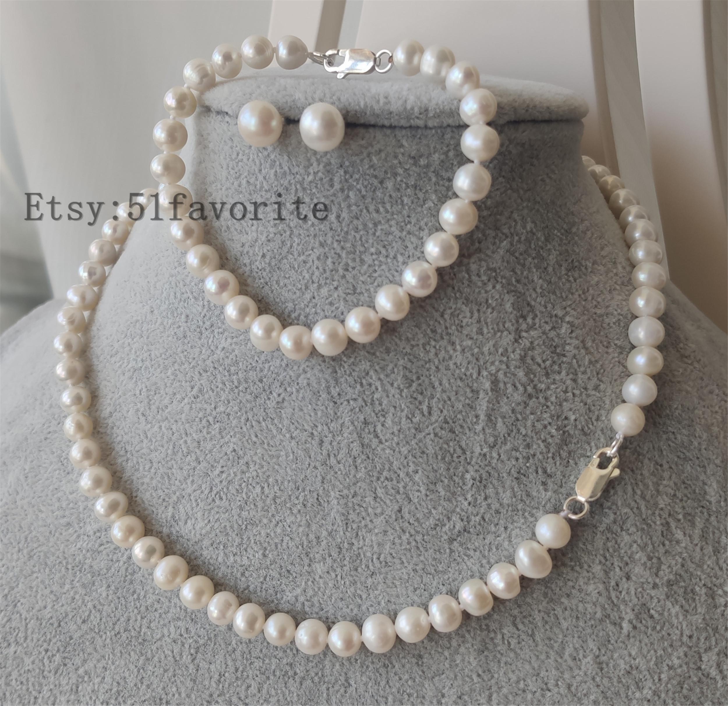 YAMI Set di perle (collana + bracciale + orecchini), set di
