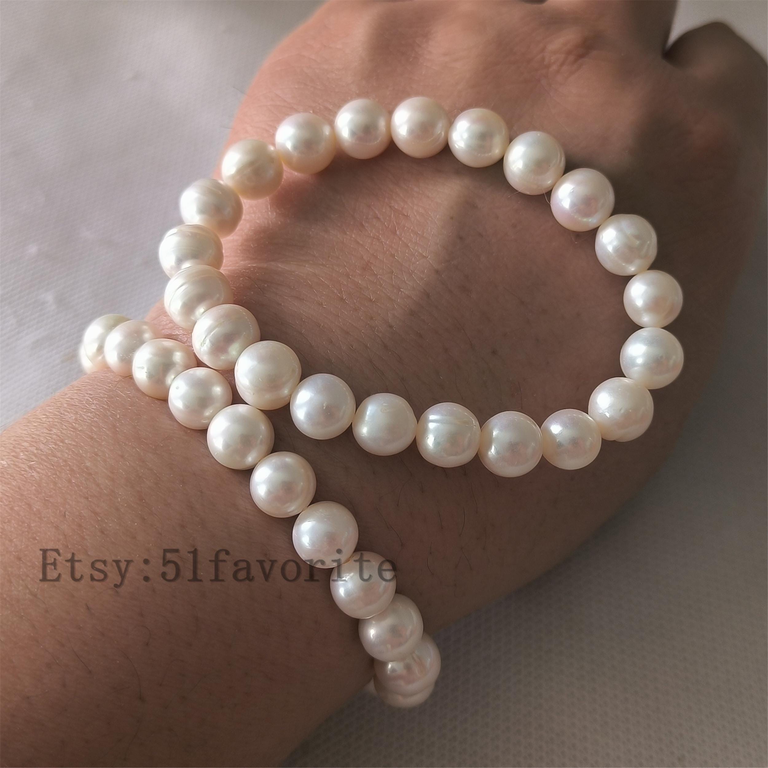Parure De Bijoux En Perles De Majorque Blanches 8mm - Collier, Pendentif Et Bracelet - Neuf Avec étiquettes