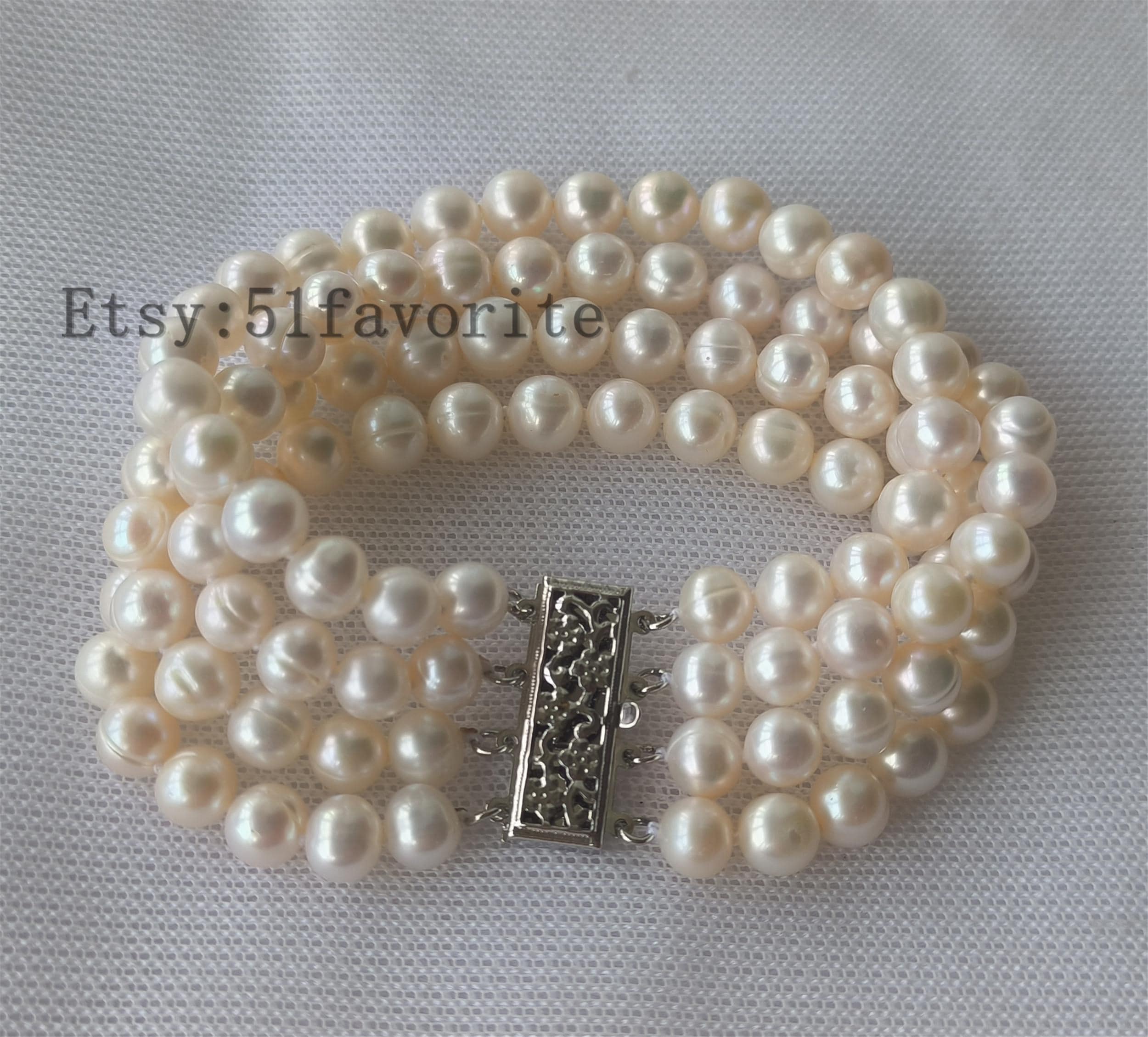 Collier 4 Rangs De Petites Perles - Longueur Environ 35 Cm - Couleurs Noir Et Orange - Occasion