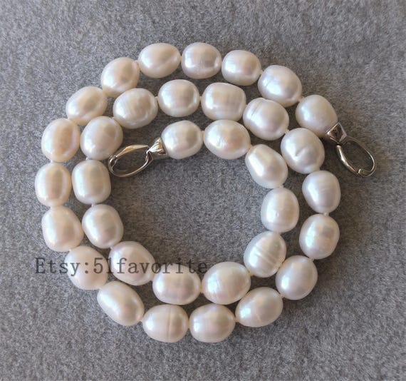 Collana Di Perle Barocche D'acqua Dolce Metalliche Enormi Da - Foto 14