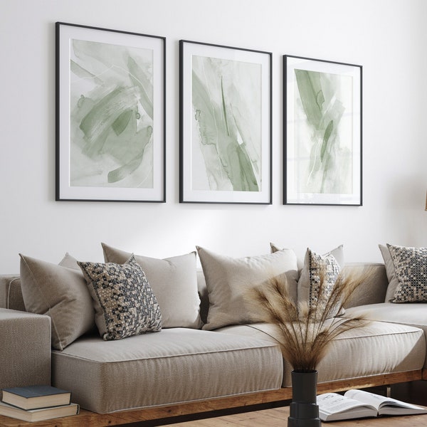 Green Gray Wall Art - Etsy