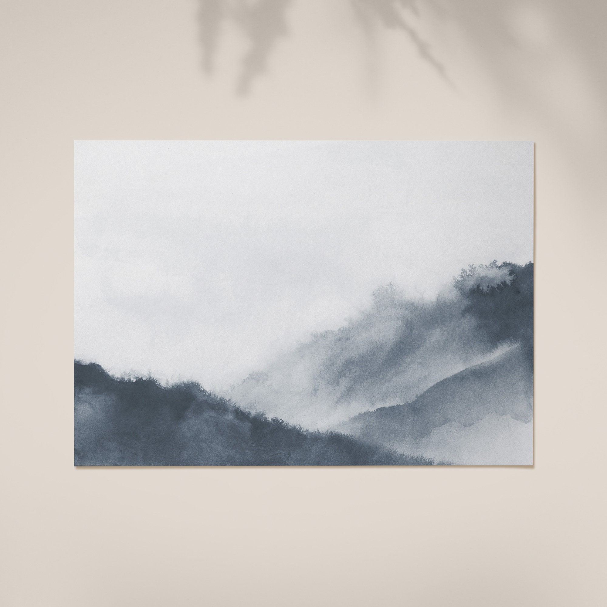 Minimalist Watercolor Horizontal Wall Art Printable Etsy