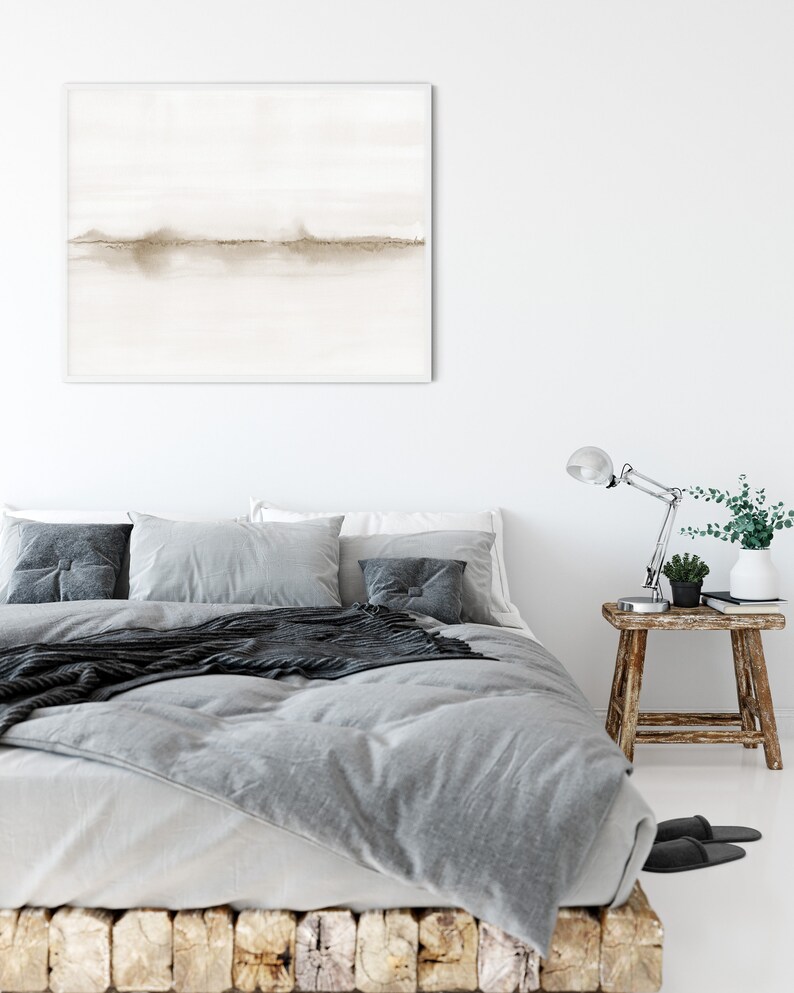 Minimalist Watercolor Horizontal Wall Art Printable Etsy