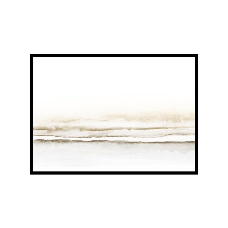 Minimalist Watercolor Horizontal Wall Art Printable Etsy