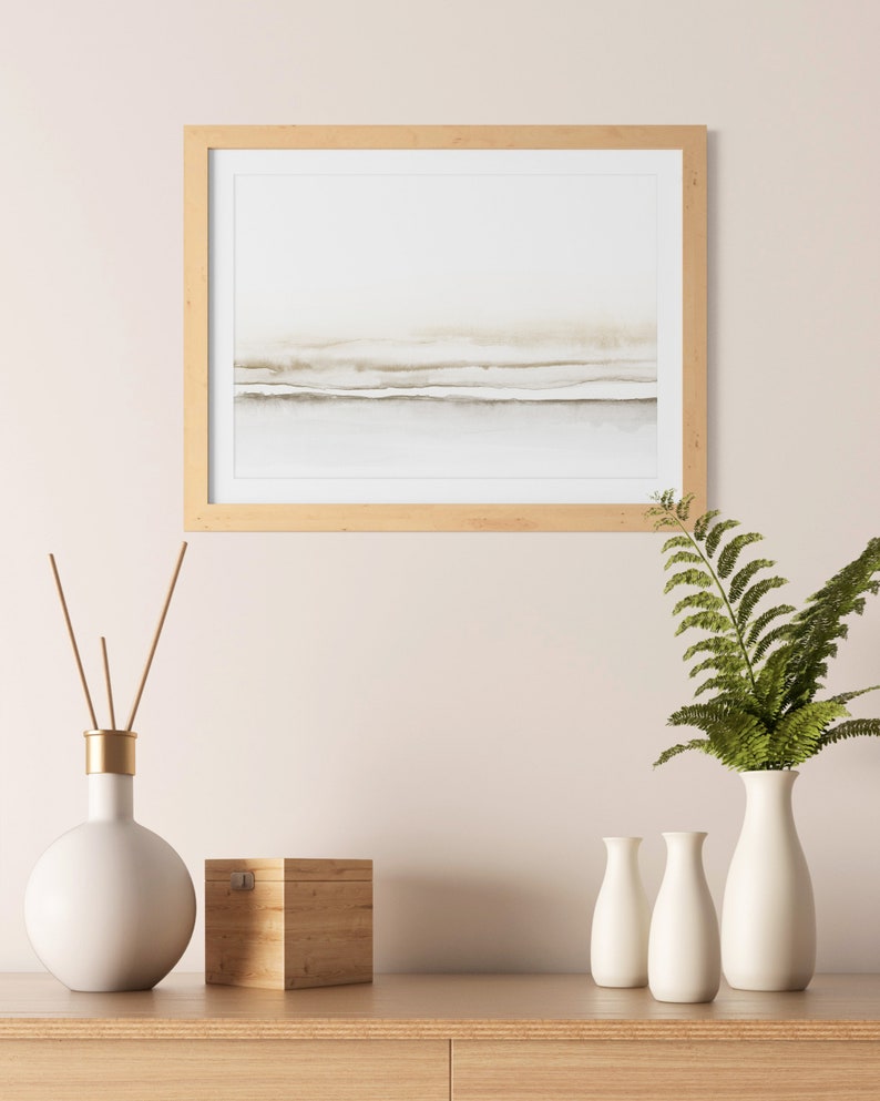 Minimalist Watercolor Horizontal Wall Art Printable Etsy