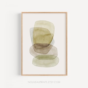 Abstract Wall Decor, Minimalist Art Prints, Digital Wall Art, Printable Art, Wall Decor, Neutral Wall Art, Instant Download, Watercolor Art