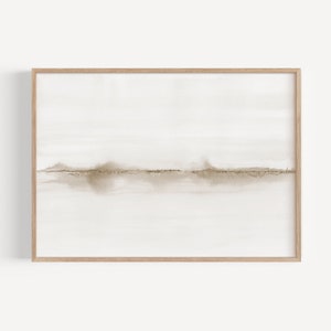 Minimalist Watercolor, Horizontal Wall Art, Printable Watercolour, Neutral Watercolor Landscape, Abstract Painting, Instant Download