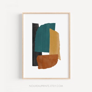 Abstract Wall Prints, Paper Cut Art, Minimal Art Print, Scandinavian Chic, Modern Minimalist, Large Wall Art, Instant Download, Bedroom Art