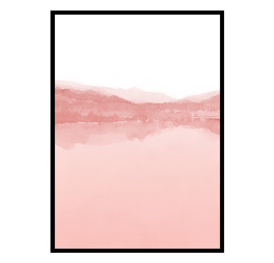 Set of 2 Prints PRINTABLE Wall Art Blush Pink Art Abstract | Etsy