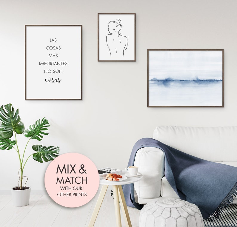 Minimalist Watercolor Blue Wall Art Digital Wall Art Etsy