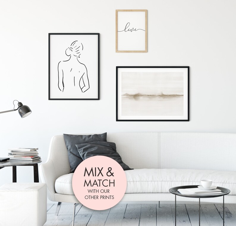 Minimalist Watercolor Horizontal Wall Art Printable Etsy Canada