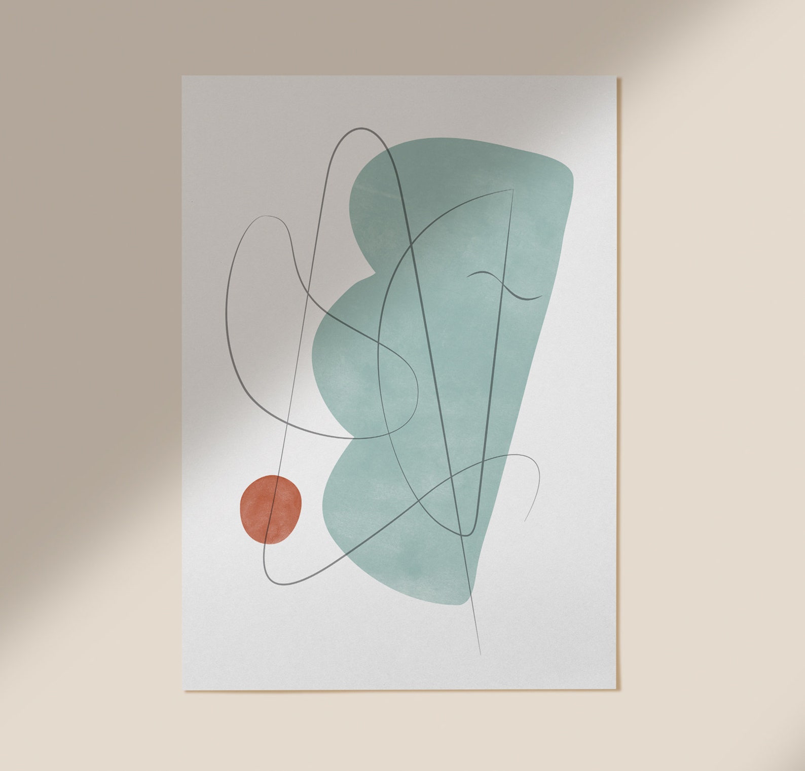 Abstract Wall Decor Minimal Art Prints Digital Wall Art | Etsy