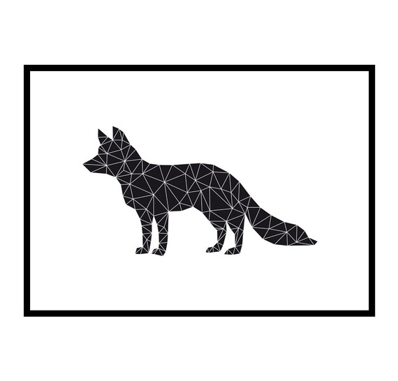 Personnalisé Bébé Bib Brodé Moderne Fox Garçons Filles Cadeau Polygone Animaux