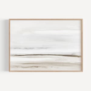 Beige and Grey Abstract Printable Art, Neutral Watercolor Landscape, Abstract Beige Painting, Minimalist Watercolour Wall Art, Bedroom Decor
