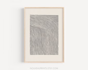 Line Drawing, Line Art, Lino Print, Abstract Art Print, Minimalist, Wall Decor, Linocut Art, Contemporary Art, Ink Art, Minimal Modern Art