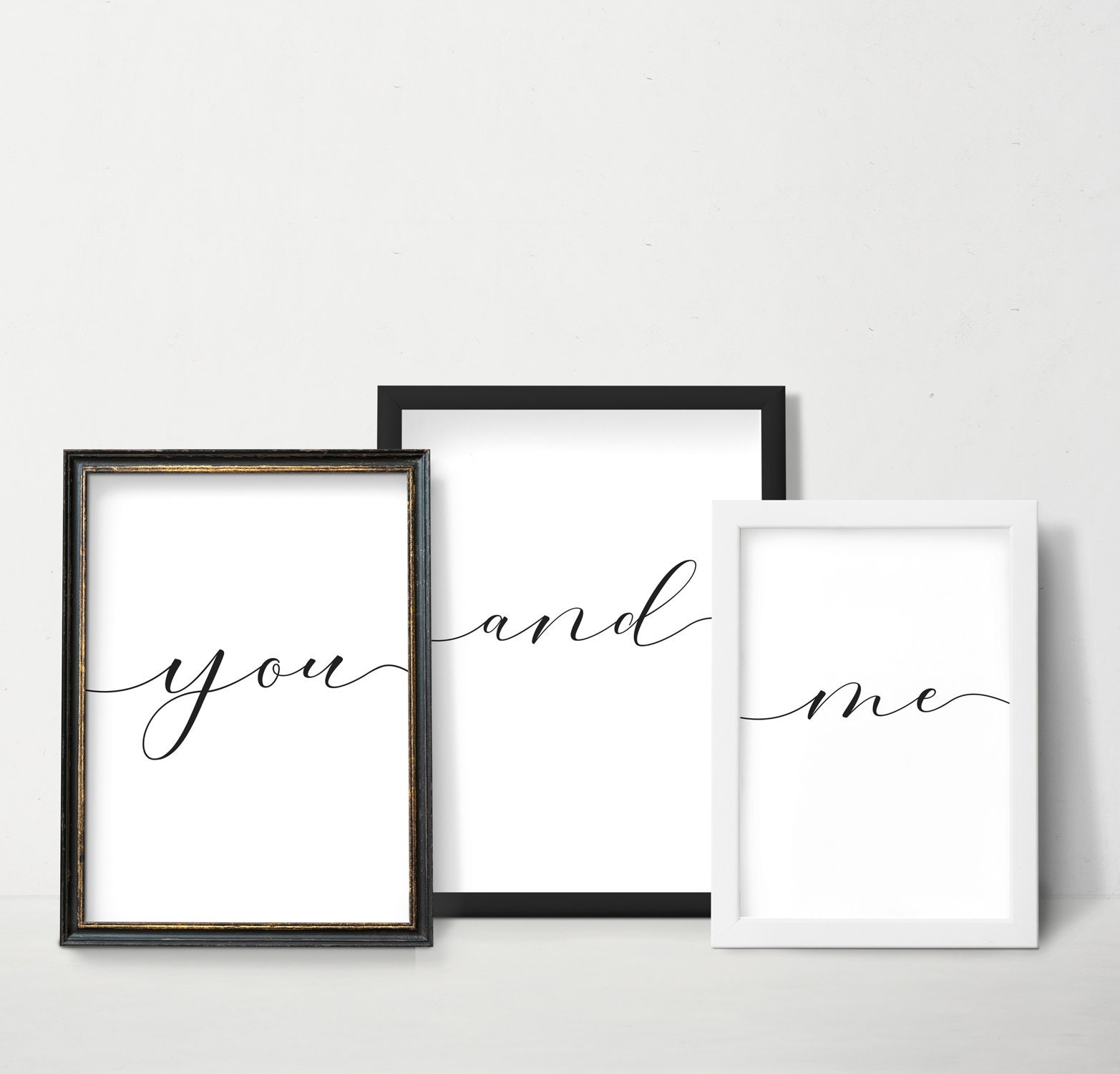 Set of 3 Prints You And Me Wall Art PRINTABLE Wall Set 3 Etsy