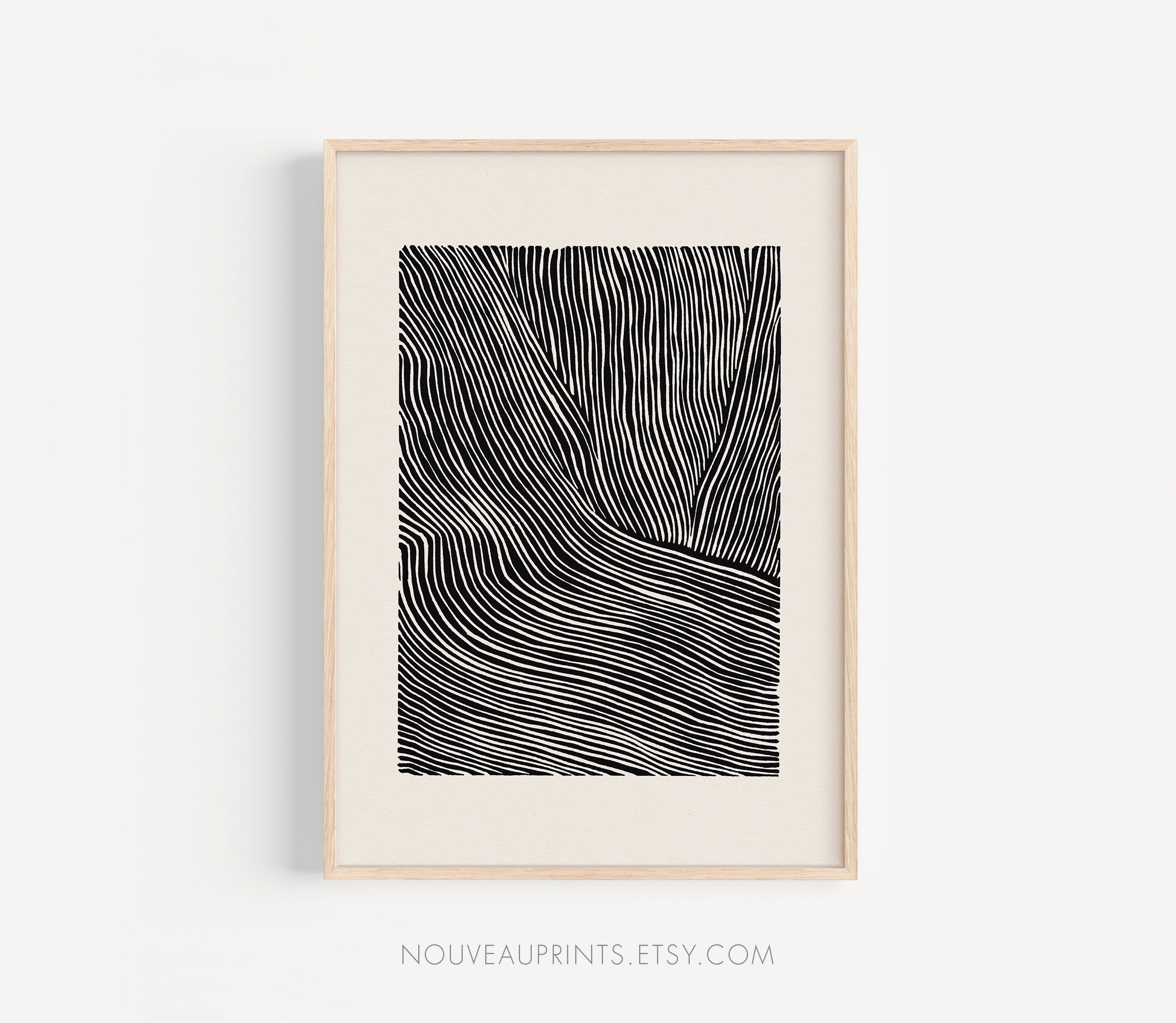 Linocut Art, Lino Print, Ink Art, Line Drawing, Line Art, Abstract Art Print, Contemporary Print, Minimal Modern, Living Room Decor, Artwork
