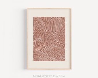 Lino Print, Abstract Art Print, Lines Print, Line Art, Minimalist Wall Art, Linocut Art, Contemporary Art, Ink Art, Minimal Modern Artwork
