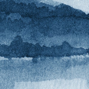 2 Láminas Abstractas, Pintura Acuarela, 2 Cuadros Azul Marino, Paisaje Abstracto, Colección 2 Cuadros para Imprimir, Laminas Descargables imagen 6