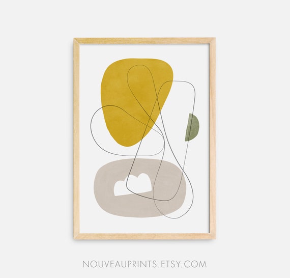 Abstract Shapes Art digital printable instant download file minimal abstract art print abstract art lover wall decor minimal art gift