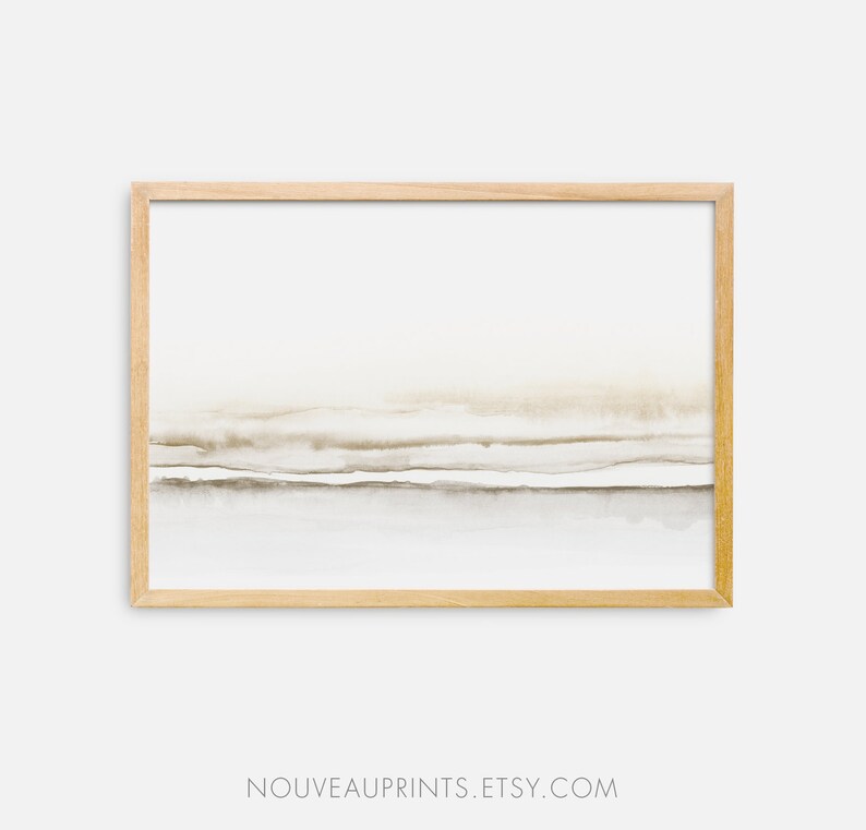 Minimalist Watercolor Horizontal Wall Art Printable Etsy