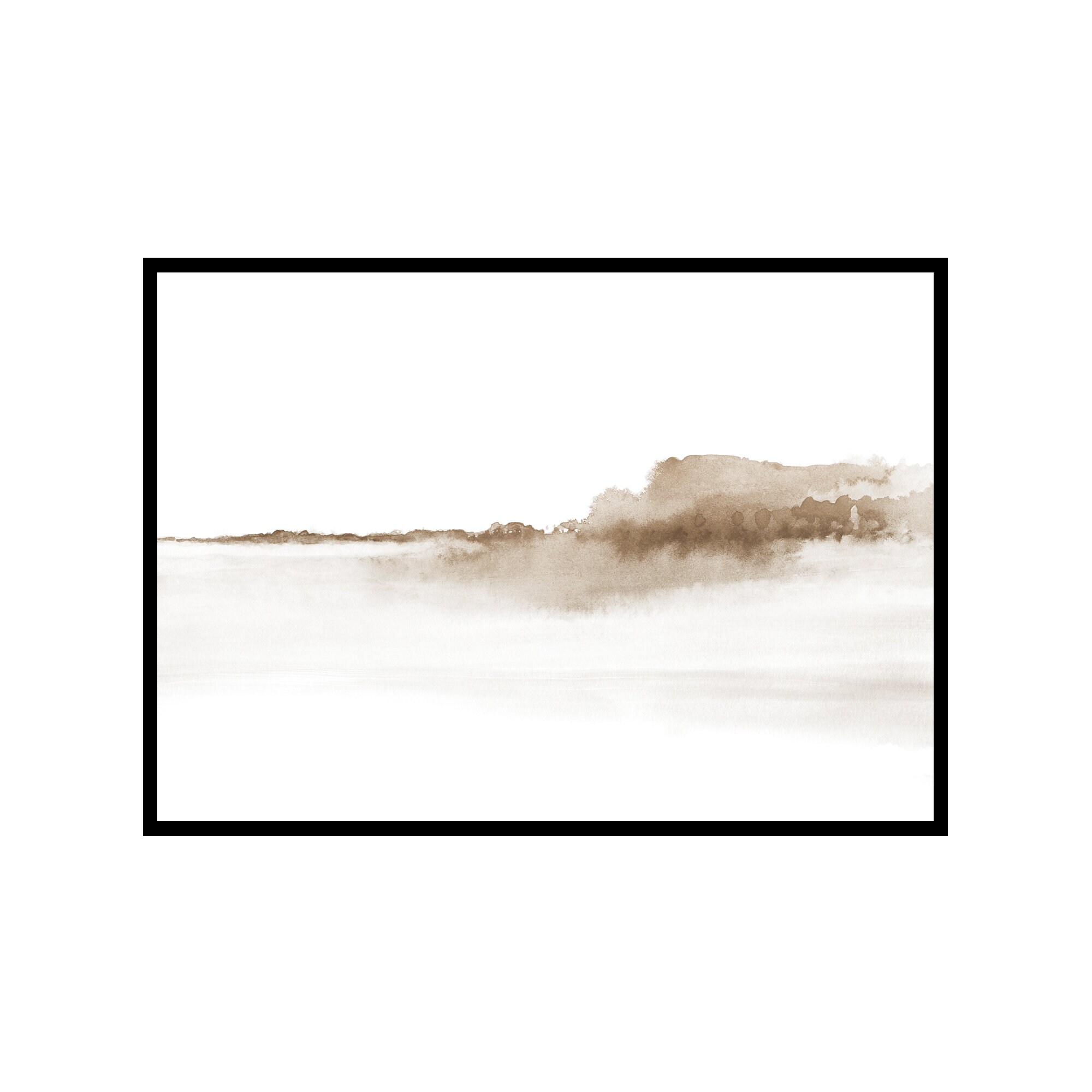 Minimalist Watercolor Horizontal Wall Art Printable Etsy