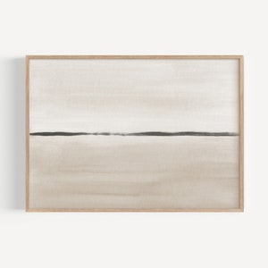 Beige Abstract Landscape Print, Large Neutral Art Print, Beige Bedroom Wall Art, Neutral Room Wall Decor, Neutral Watercolor Printable Art