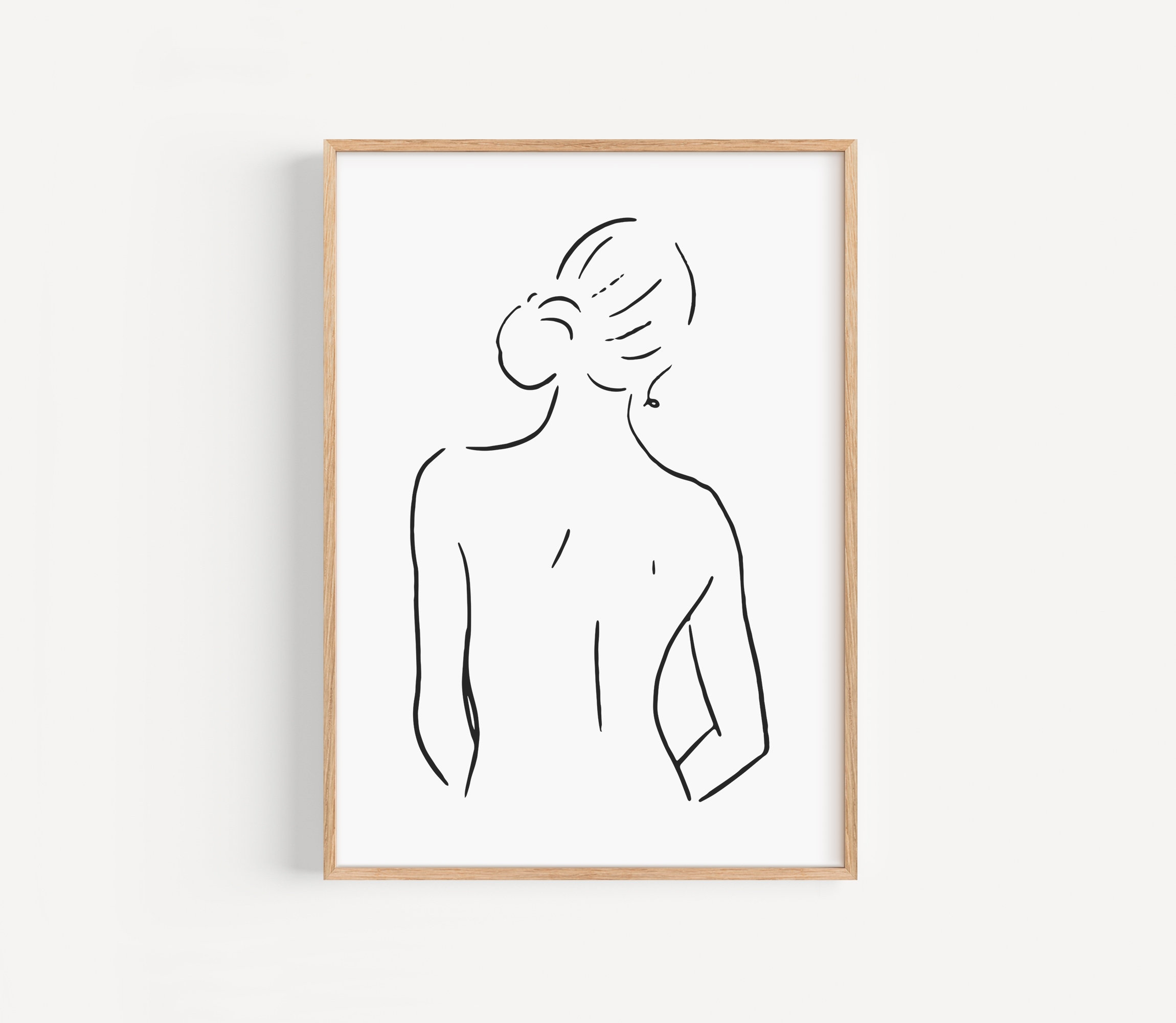WOMAN HAIR SHOWER LINE ART WHITE Drawing female Minimalism silhouette  Spiral Notebook by Lineartdesign - Fine Art America