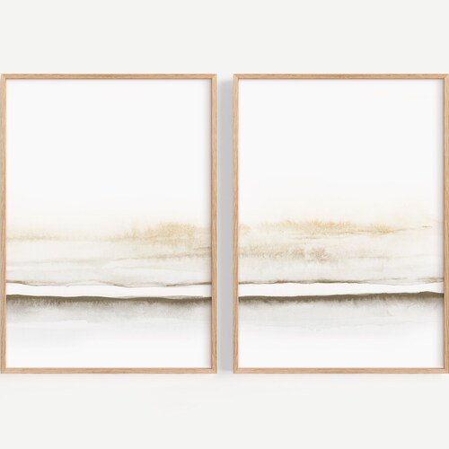 Dark Neutral Landscape Wall Art Printable Abstract Landscape Etsy